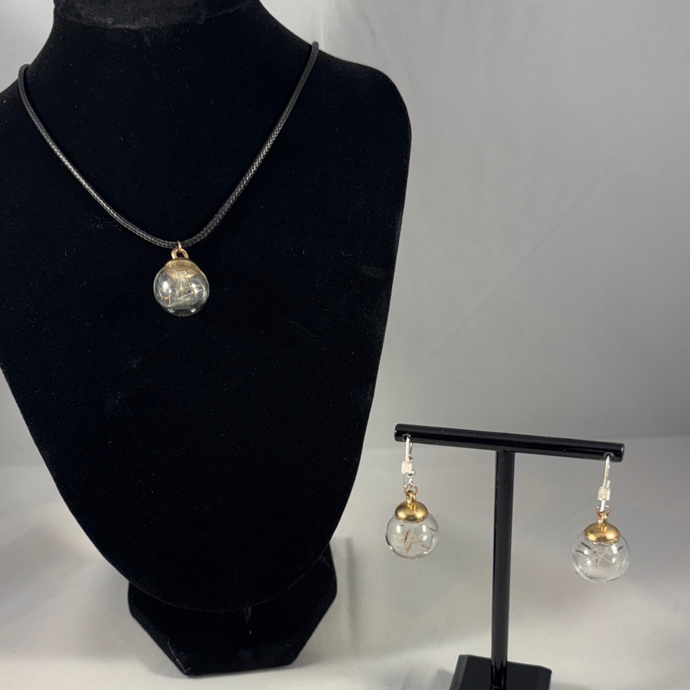 Chic Gold and Silver Dandelion Wish Jewelry Set
